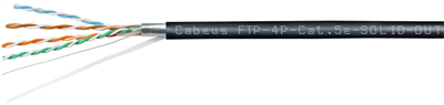Бухта Cabeus FTP-4P-Cat.5e-SOLID-OUT-PE-UV-20, 20м 241764