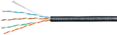Бухта Cabeus UTP-4P-Cat.5e-SOLID-OUT-PE-UV-25, 25м 241768