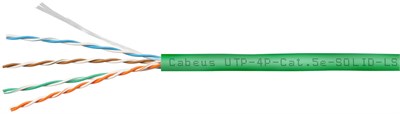 Бухта Cabeus UTP-4P-Cat.5e-SOLID-LSZH-GN-50, 50м 241844