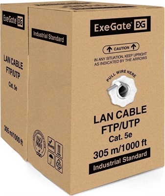 Бухта ExeGate UTP4-C5e-CCA-S25-OUT-PE-BK-305, 305м 241870