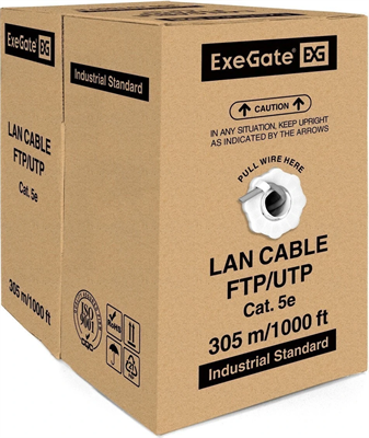 Бухта ExeGate FUTP4-C5e-CCA-S24-OUT-PE-BK-305 (EX301072RUS), 305м 241889
