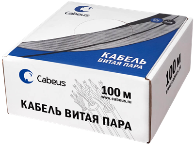 Бухта Cabeus UTP-4P-Cat.5e-SOLID-LSZH-GY-LIGHT-100, 100м 241935
