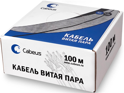 Бухта Cabeus UTP-4P-Cat.5e-SOLID-GY-100, 100м 241938