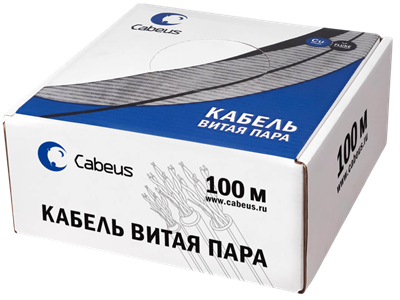 Бухта Cabeus UTP-4P-Cat.5e-SOLID-YL-100, 100м 241943
