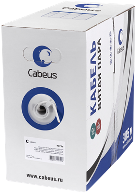 Бухта Cabeus UTP-1P-Cat.5e-SOLID-LSZH-GY-500, 500м 242009