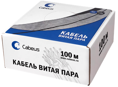 Бухта Cabeus UTP-4P-Cat.6-SOLID-GY-100, 100м 242016