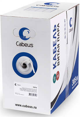 Бухта Cabeus UTP-2P-Cat.5e-SOLID-LSZH-GY-LIGHT-500, 500м 242098