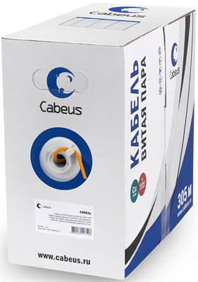 Бухта Cabeus UTP-2P-Cat.5e-SOLID-LSZH-OR-500, 500м 242113
