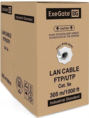 Бухта ExeGate SFTP4-C5e-CU-S24-IN-PVC-GY-305, 305м 242122