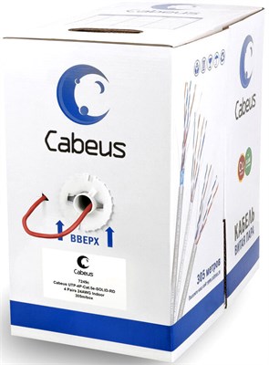 Бухта Cabeus UTP-4P-Cat.5e-SOLID-RD-305, 305м 242166