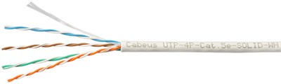 Бухта Cabeus UTP-4P-Cat.5e-SOLID-WH, 305м 242167