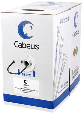 Бухта Cabeus UTP-4P-Cat.5e-SOLID-LSZH-BK, 305м 242199