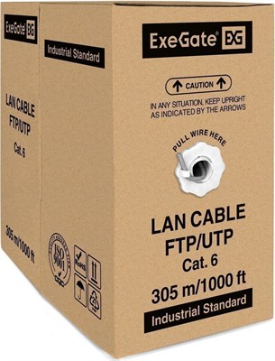 Бухта ExeGate FUTP4-C6-CU-S23-IN-PVC-GY-305, 305м 242223