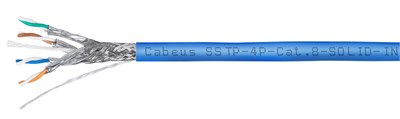 Бухта Cabeus SSTP-4P-Cat.8-SOLID-IN-LSZH-BL-100, 100м 242390
