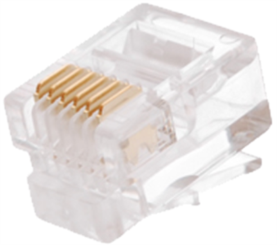 Коннектор RJ-12 NETLAN EC-UP6P6C-UC-003-TR-1000, 1000 шт. 242867