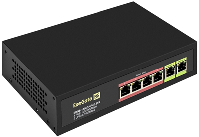 Коммутатор (свитч) ExeGate EDGS-1006D.4PoE-65W 243064