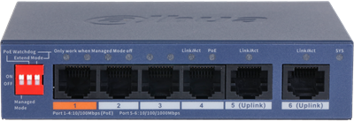 Коммутатор (свитч) Dahua DH-CS4006-4ET2GT-60 243443