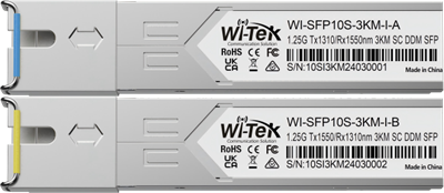 Трансивер Wi-Tek WI-SFP10S-3KM-I, 2 шт. 244310