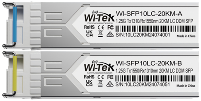 Трансивер Wi-Tek WI-SFP10LC-20KM, 2 шт. 244404