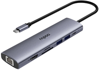 Док-станция Rapoo XD71 7-in-1 USB-C Adapter Grey 215222