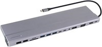 Док-станция VCOM 15 in 1 USB 3.2 Docking Station Space Gray (CU4703) 215279