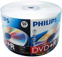 Диск DVD+R Philips 4.7GB 16x Bulk (50 шт.) (DR416U50F/97) 216891