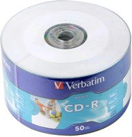 Диск CD-R Verbatim 700MB 52x DataLife+ Printable (50 шт.) (43794) 216897