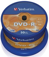 Диск DVD-R Verbatim 4.7GB 16x Cake Box (50 шт.) 216903
