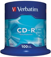 Диск CD-R Verbatim 700MB 52x Extra Protection Cake Box (100 шт.) 216905