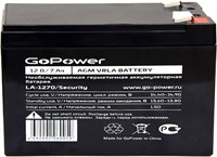 Аккумуляторная батарея GoPower  LA-1270/security 220360