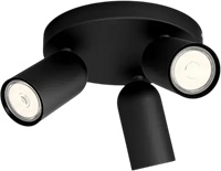 Светильник Philips PONGEE plate/spiral black 3xNW 230V 204873