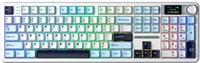Клавиатура AULA F108 Pro Light Blue-White-Black Purple 233682