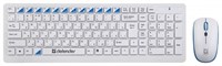 Клавиатура + мышь Defender Skyline 895 Nano White 234313