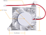 Кулер для одноплатного компьютера Orange Pi All-in-one Cooling Fan For 5 Plus 215073