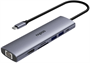Док-станция Rapoo XD71 7-in-1 USB-C Adapter Grey 215222