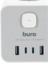 Сетевой удлинитель Buro BU-PTE4.1UC-W 222043