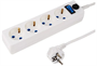 Сетевой фильтр Defender DFS-145 White 222056