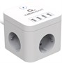 Сетевой фильтр Cablexpert Cube CUBE-3-U4-W-1.5 222104