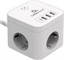 Сетевой фильтр Cablexpert Cube CUBE-3-CU3-W-1.5 222125