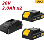 Зарядное устройство + АКБ Deli DL-CM20A2E 205283