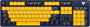 Клавиатура Rapoo V500PRO-Multimode Yellow/Blue 234022