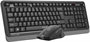 Клавиатура + мышь A4Tech Fstyler FGS1035Q Black/Grey 234285